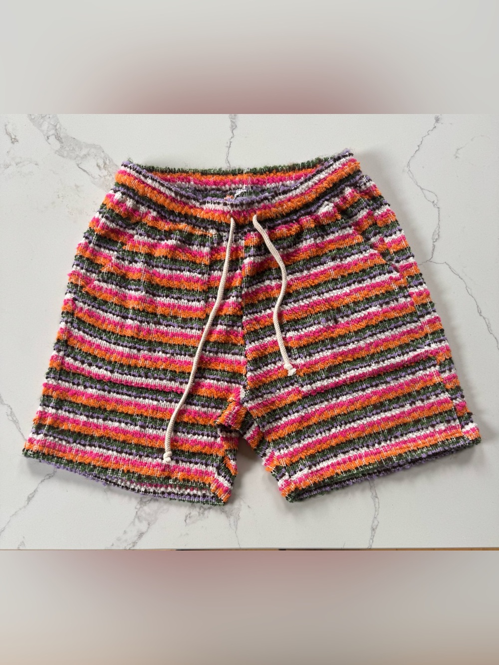 KROST Men’s Crushed Sand Knit Multicolor Shorts Size M- NWT